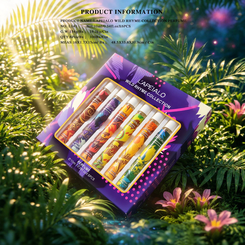 Home Fragrance Gift - 6-teiliges Geschenkset: Duftspray für Stoffe, tropischer